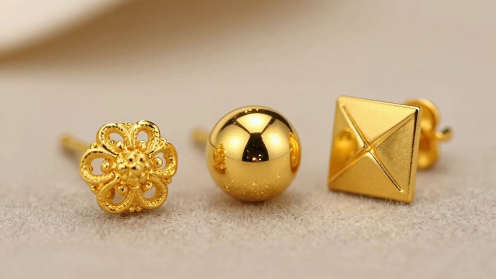 top gold nostril studs