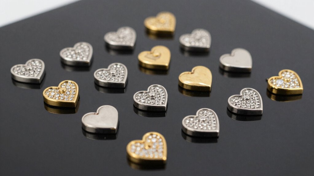 top heart shaped nose rings