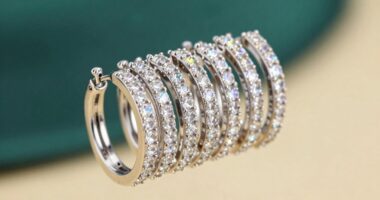 top moissanite helix earrings