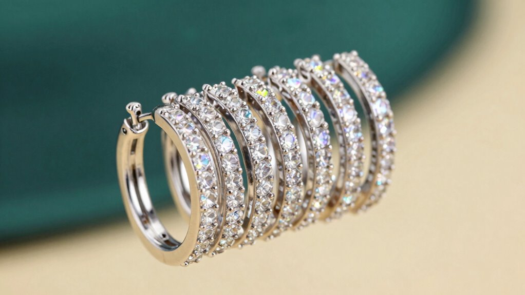 top moissanite helix earrings