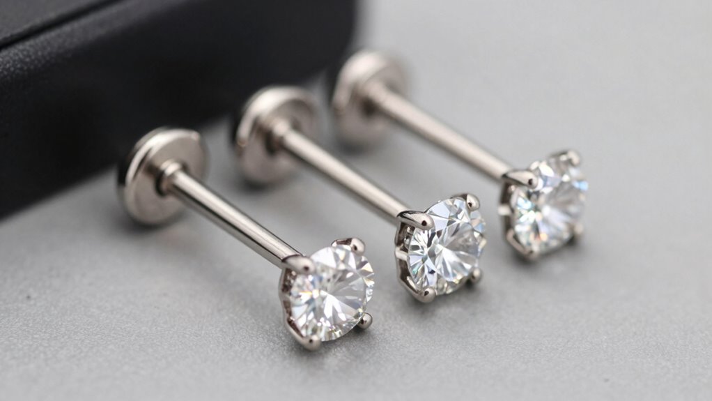 top moissanite nipple barbells
