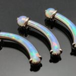 top opal navel barbells
