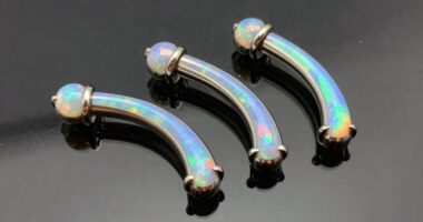 top opal navel barbells