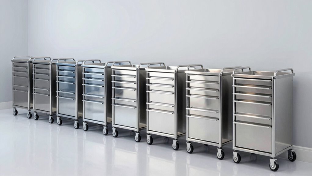 top piercing studio trolleys