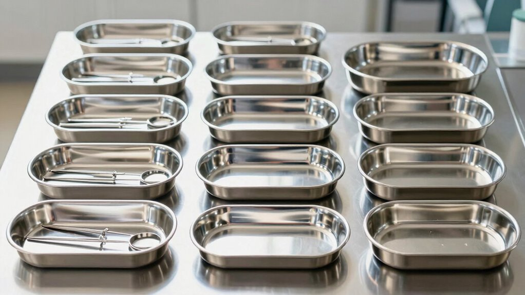 top stainless instrument tray sets