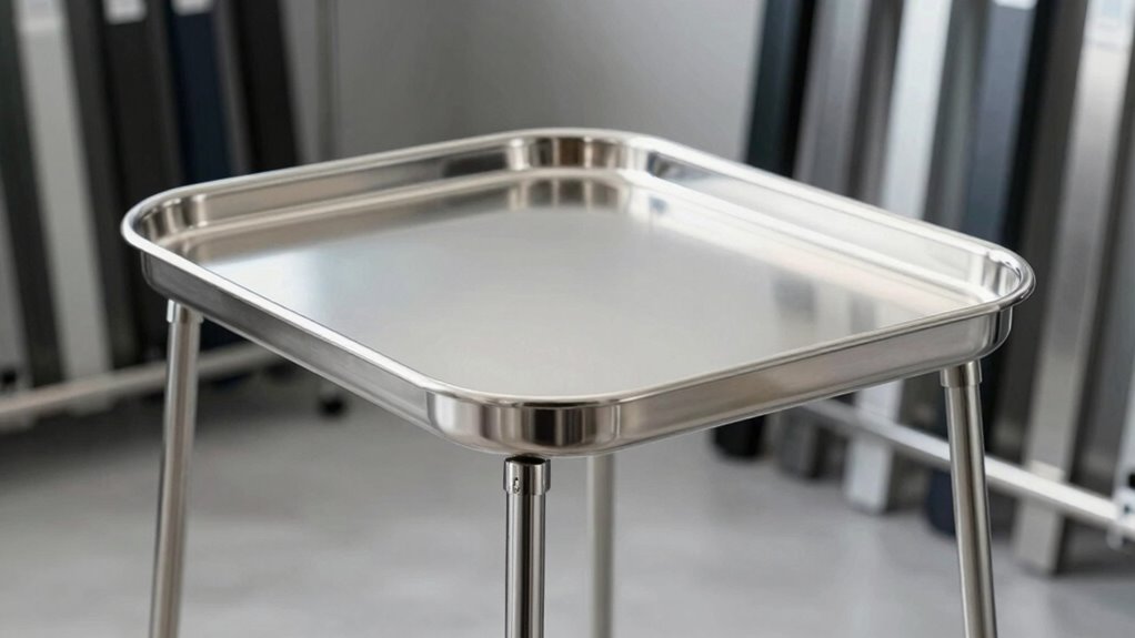 top stainless rolling tray stands