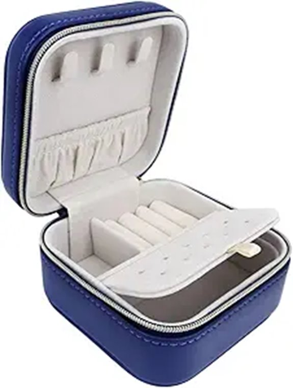 Travel Mini Jewelry Case for Rings Necklaces Earrings