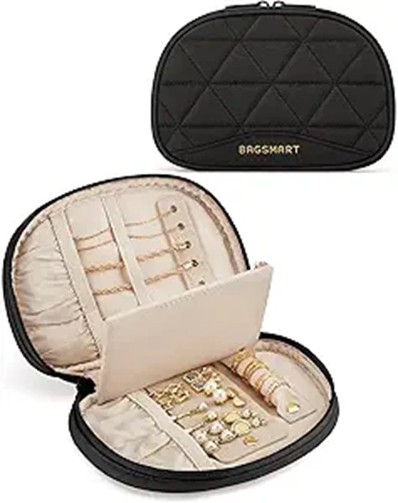 BAGSMART Travel Jewelry Organizer Case