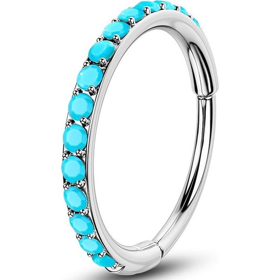 OUFER Turquoise Nose Hoop Jewelry (6mm)