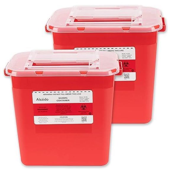 Alcedo 2-Gallon Biohazard Sharp Containers (2-Pack)