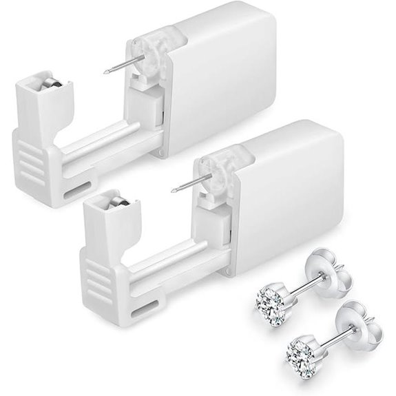 Disposable Ear Piercing Kit with Stud Earrings (2 Pack)