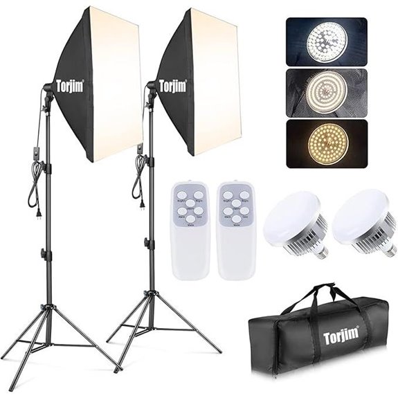 Torjim 2-Piece Softbox Photography Lighting Kit