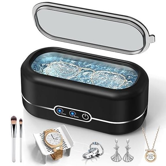 Ultrasonic Jewelry Cleaner with 12oz Stainless Steel Pod
