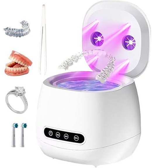 Ultrasonic Dental Retainer Cleaner with UV Sterilizer