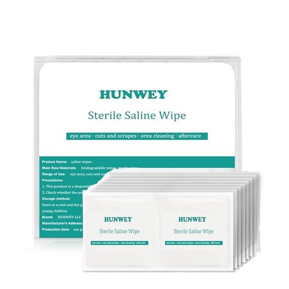 Saline Wipes 48ct Unscented Facial and Wound Swabs