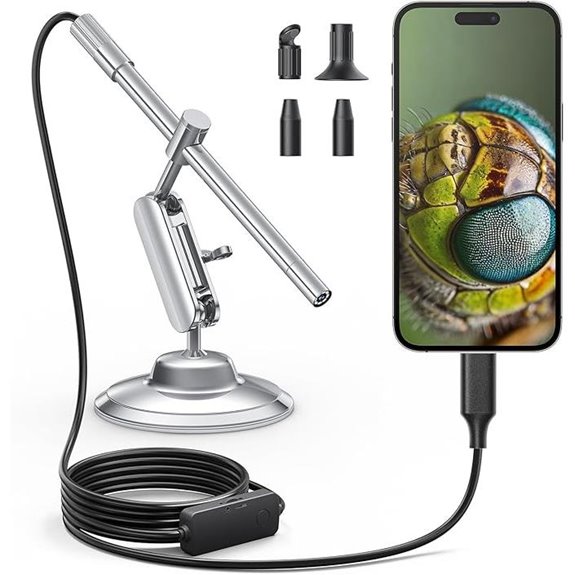 Teslong USB-C Digital Microscope with Stand and Lights