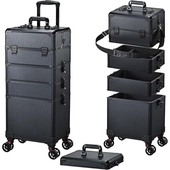 FRENESSA 5-in-1 Rolling Makeup Organizer Cart