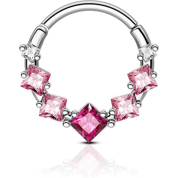 Colorful CZ Septum & Daith Piercing Jewelry