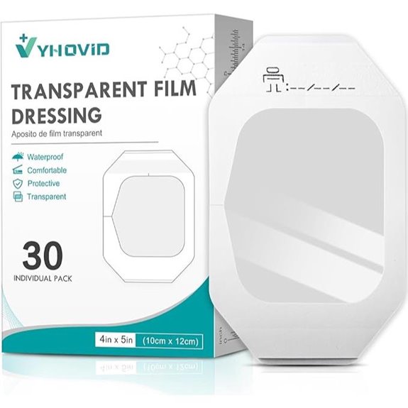 Waterproof Transparent Bandages 4x4.75 30 Pack