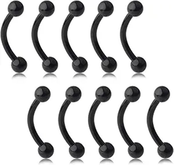 Ruifan 10-Piece Eyebrow Piercing Jewelry Set