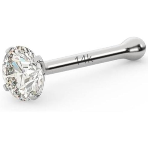 EternalDia 14K Gold Diamond Nose Studs (20G)