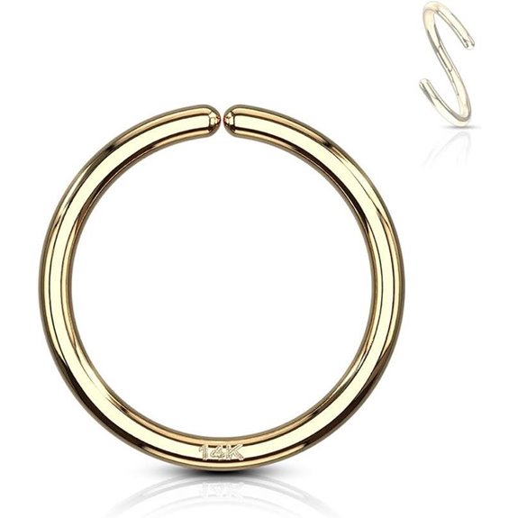 Forbidden 14K Gold Hoop Ring for Nose & Cartilage