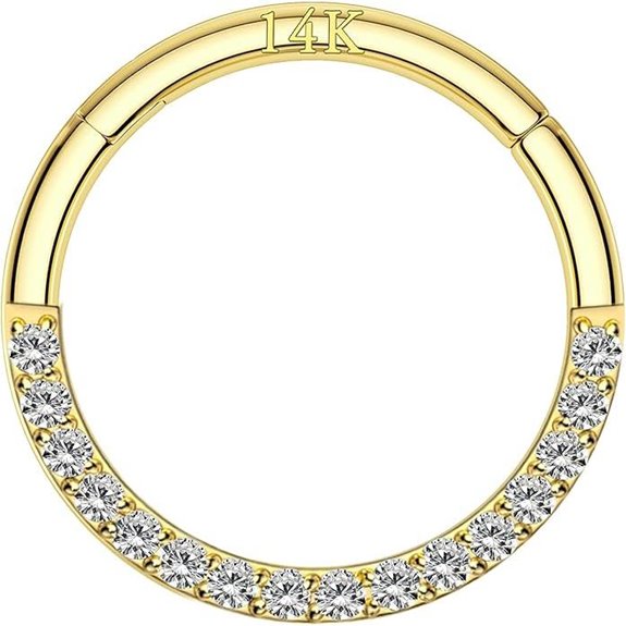 COCHARM 14K Gold Nose & Septum Rings (16G/18G)