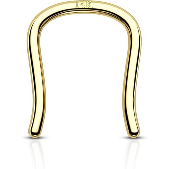 COCHARM 14K Gold Septum Rings 16g Horseshoe Jewelry