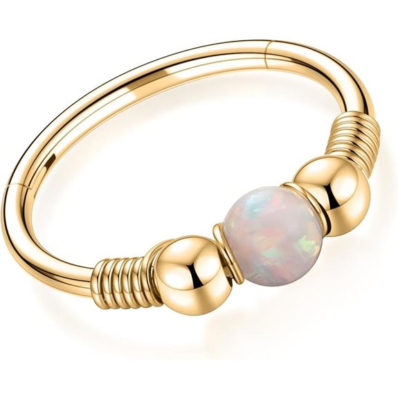 316L Steel Opal Nose & Cartilage Piercing Jewelry