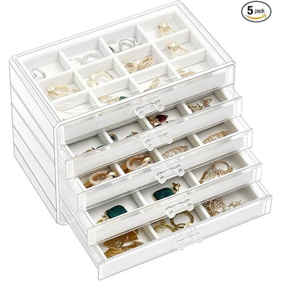 ProCase Acrylic Earring Organizer Jewelry Box (5 Layers)