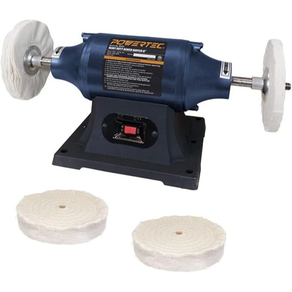 POWERTEC 6-Inch Bench Buffer Jewelry Polisher