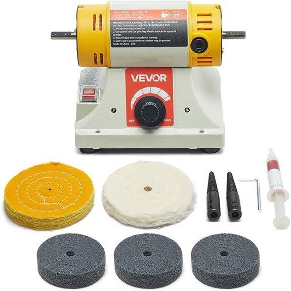 VEVOR Bench Buffer Polisher with Accessories