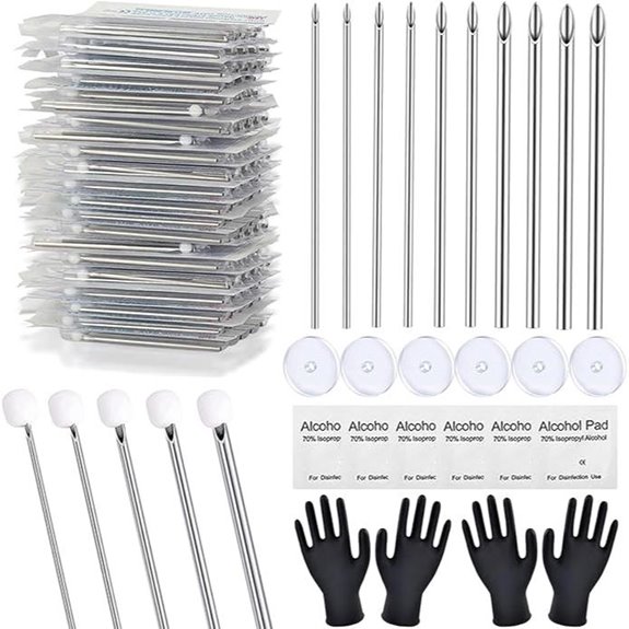 66PCS Professional Body Piercing Kit with Needles & Tools