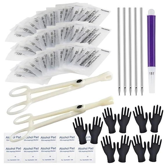 43pcs Piercing Needles Kit for DIY Body Piercing