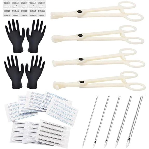 Professional Piercing Kit with 43 Tools and Supplies