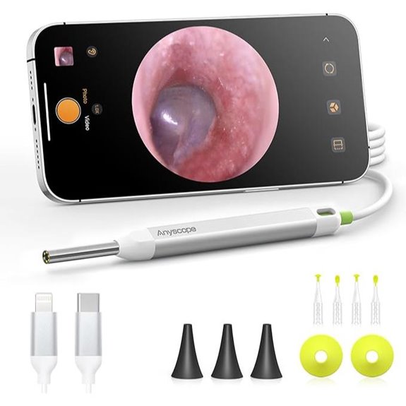 Digital Otoscope with Gyroscope and Ear Wax Tools