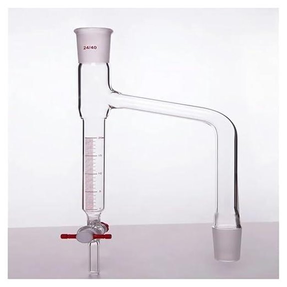 Distillation Receiving Tube with 2mm PTFE Valve