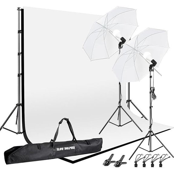 SLOW DOLPHIN Photography Studio Background & Lighting Kit