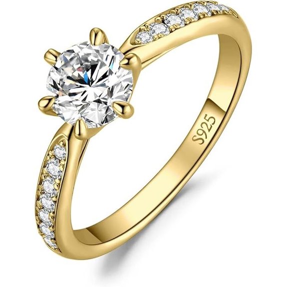 JewelryPalace Moissanite Solitaire Engagement Ring for Women
