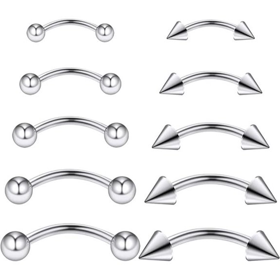 Yaalozei Eyebrow & Cartilage Piercing Jewelry Set