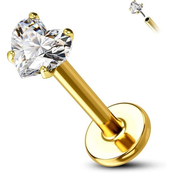 Cocharm 14K Gold Cartilage Earring Stud