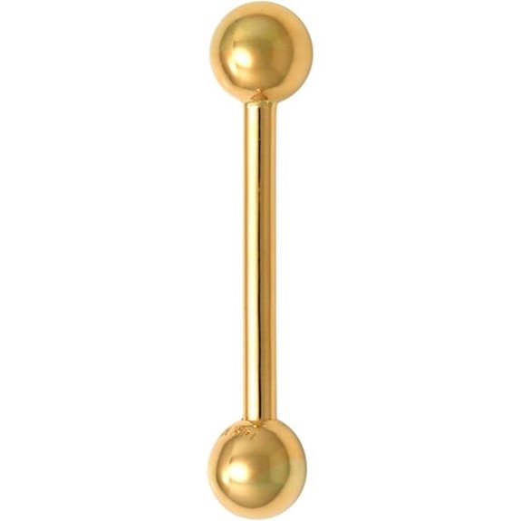 ANYGOLDS 14k Solid Gold Nipple Barbell Jewelry