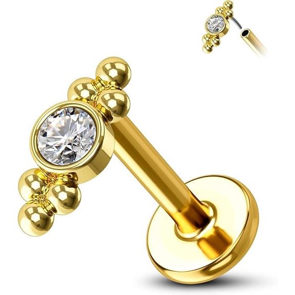 COCHARM 14K Gold Cartilage & Helix Earring Stud