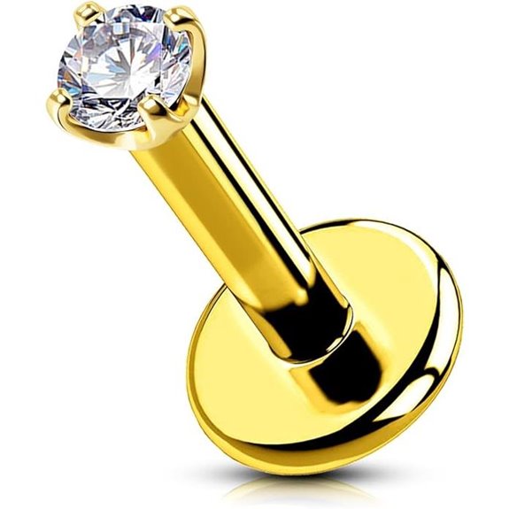 OUFER 16G Gold Lip Ring & Cartilage Piercing Jewelry