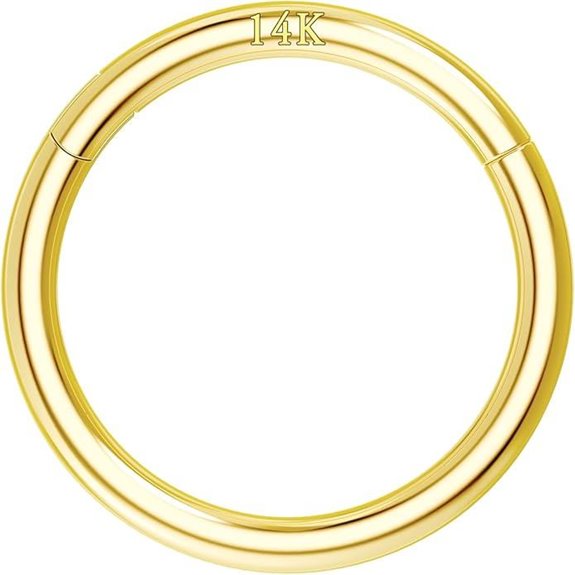 COCHARM 14K Gold Nose & Cartilage Piercing Hoops