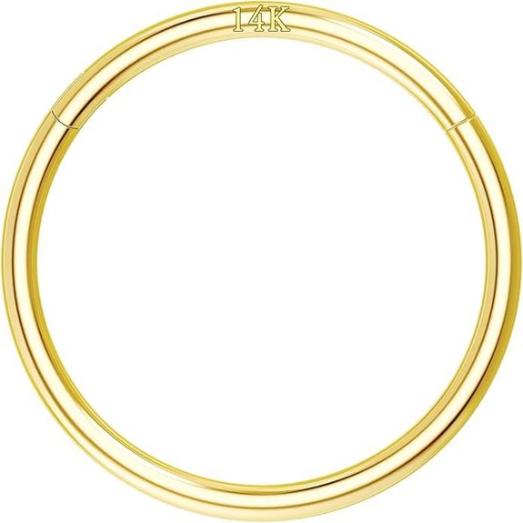 COCHARM 14K Gold Nose & Septum Rings 16G-18G