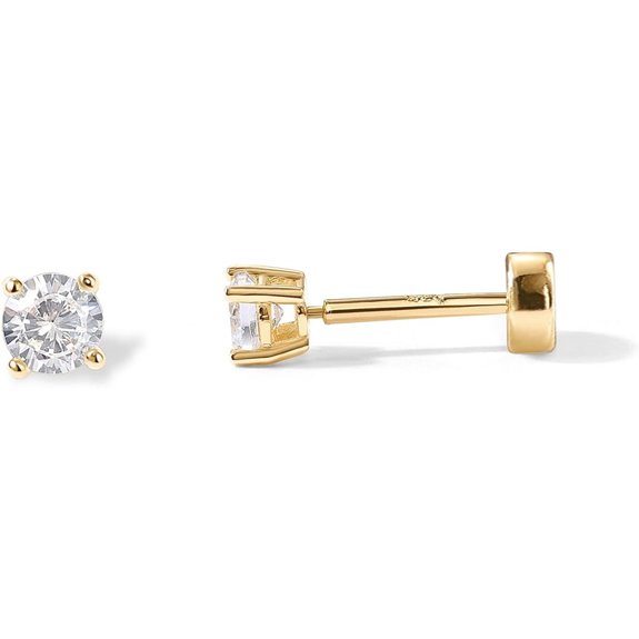 PAVOI 14K Gold Plated Sterling Silver Stud Earrings
