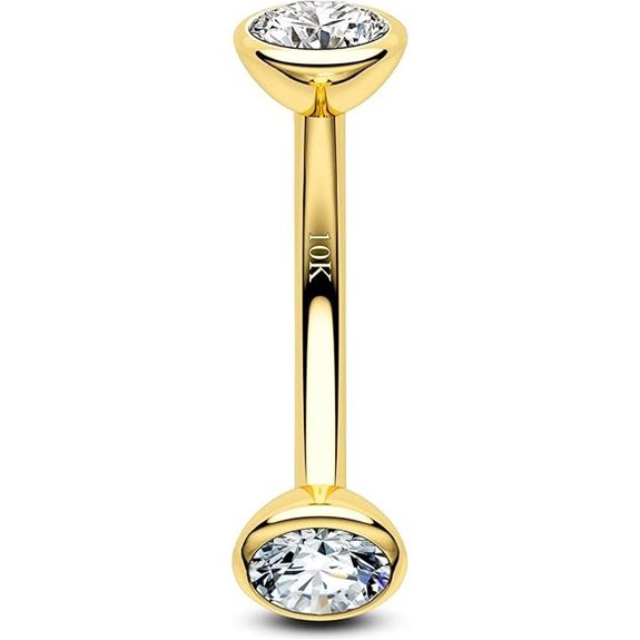 COCHARM 10K Gold Rook Earrings and Piercing Jewelry