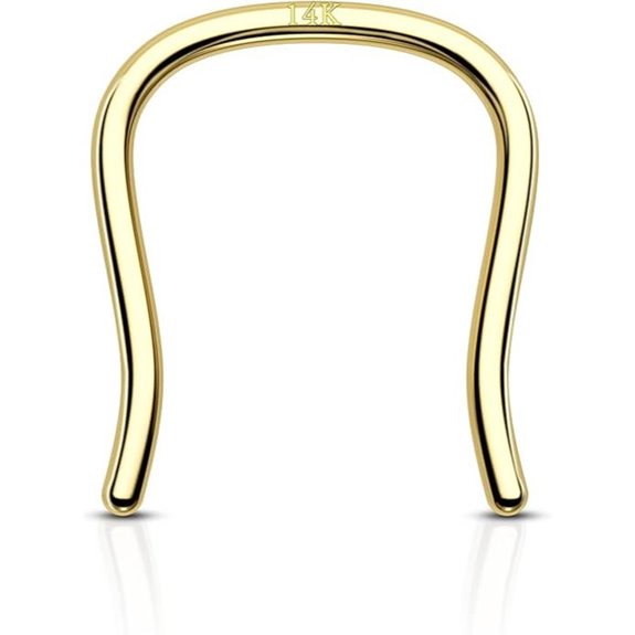 COCHARM 14K Gold Septum Rings 16g Horseshoe Jewelry
