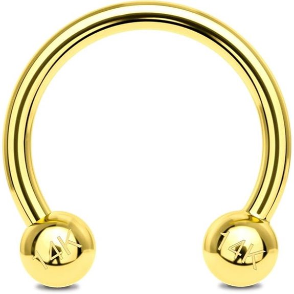OUFER 14K Gold Septum Rings for Women & Men